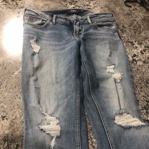 Sliver skinny crop. Size 29